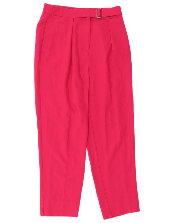 Pantaloni chino con pegged da donna Topshop UK 10 Small W28 L25 poliestere rosa