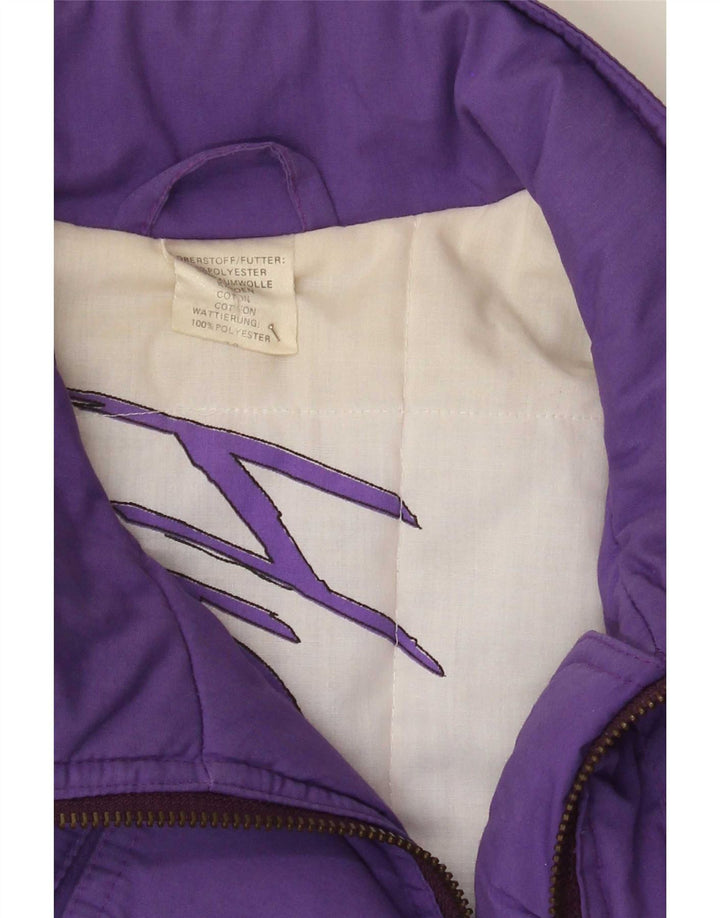 Cappotto imbottito da donna vintage UK 18 XL poliestere viola