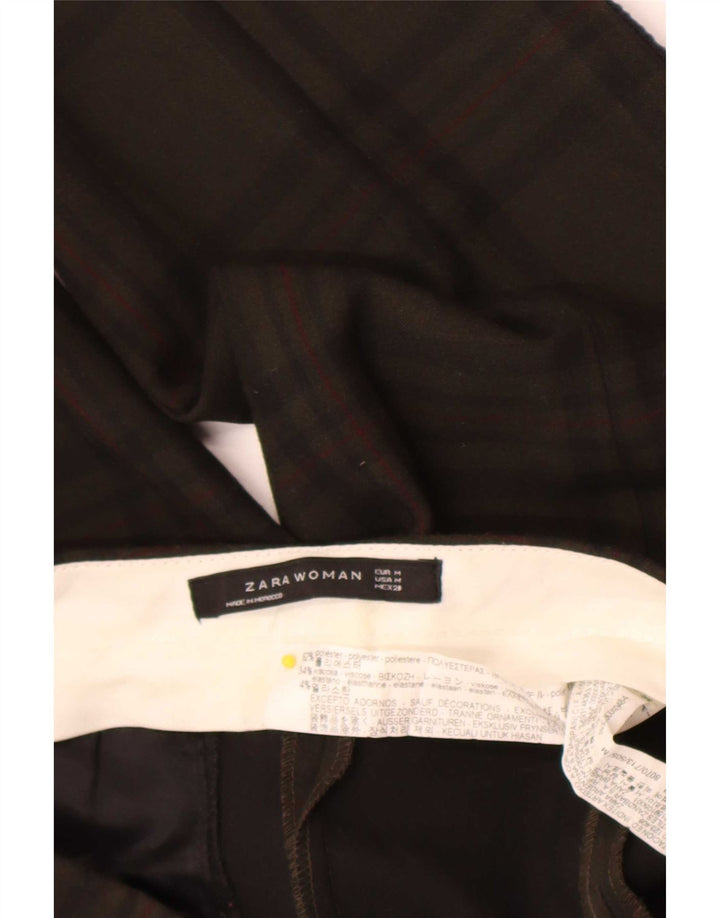 Pantaloni da abito da donna Zara medi W28 L26 Poliestere kaki a quadri