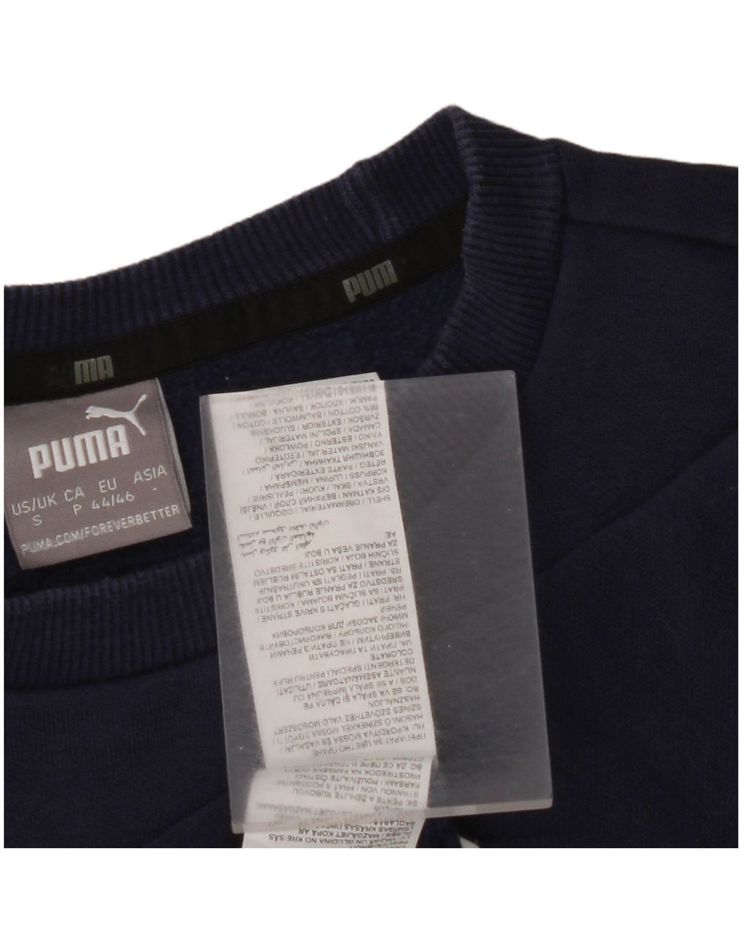 PUMA Felpa da uomo Maglione piccolo blu navy in cotone