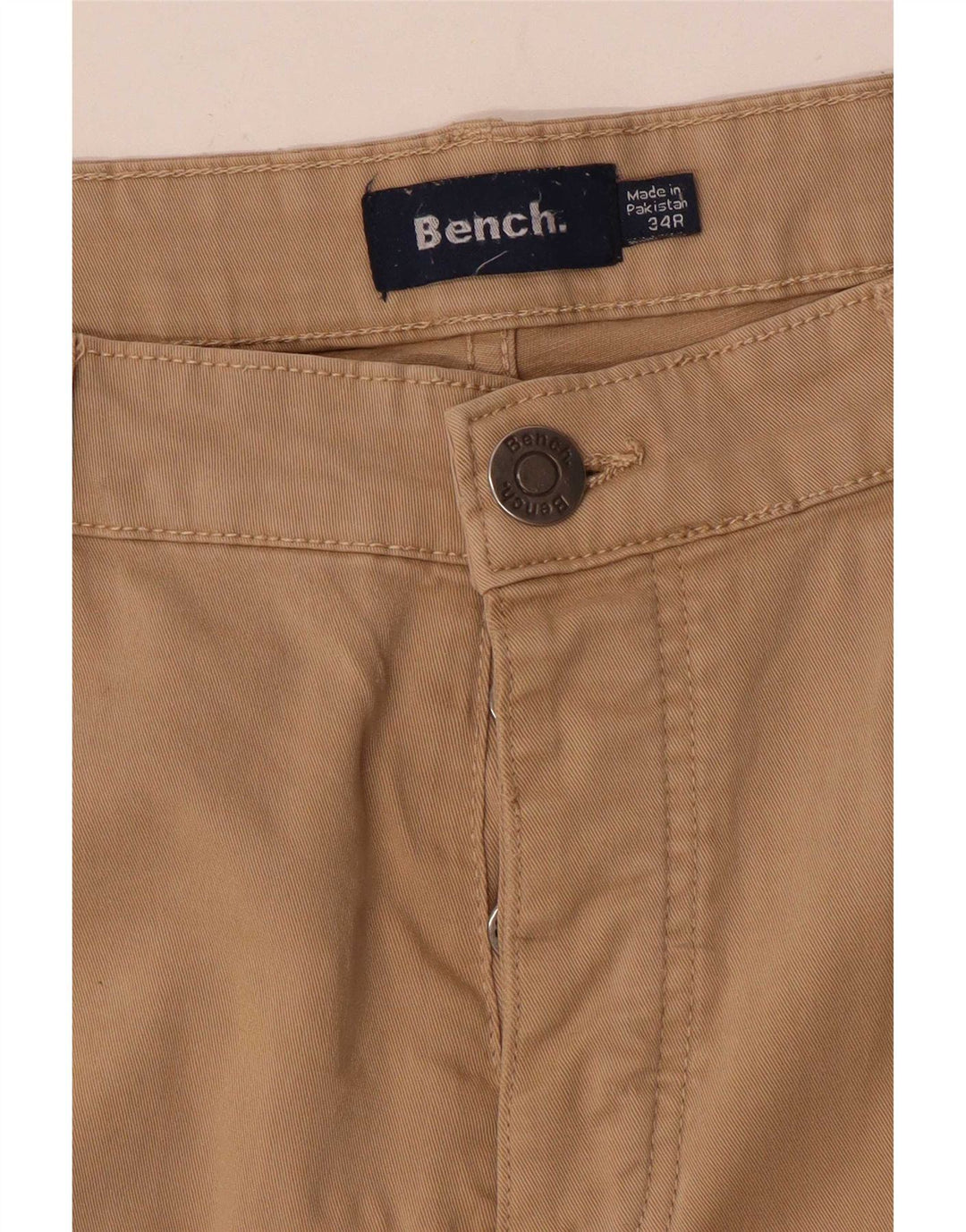 Pantaloni casual slim da uomo Bench W34 L32 Beige