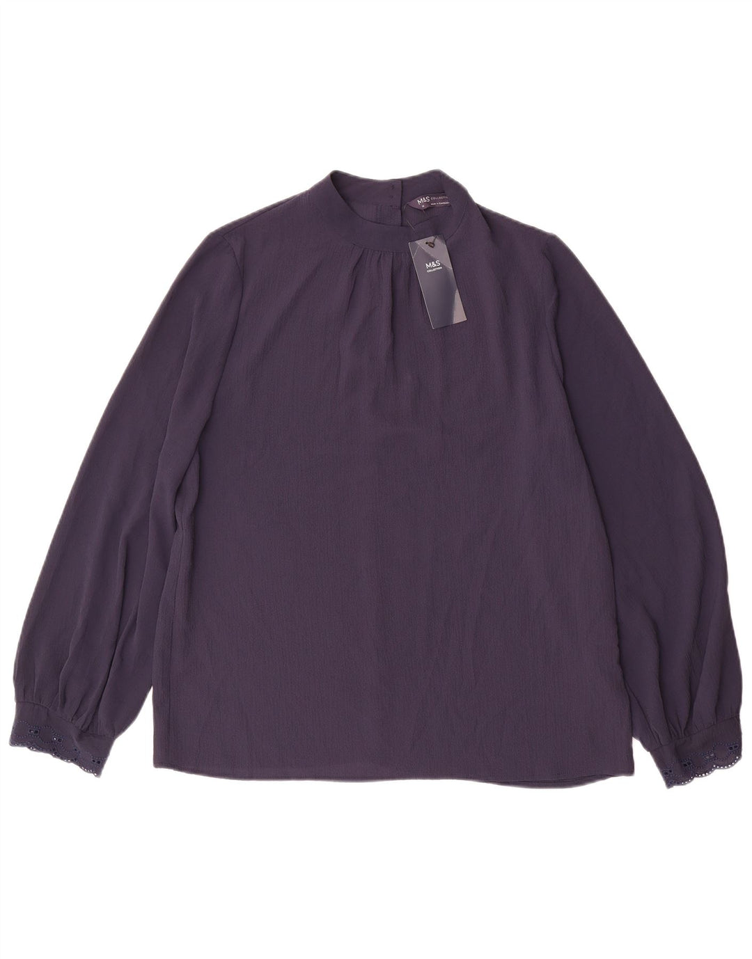 Camicetta a maniche lunghe da donna Marks & Spencer UK 12 medio blu navy