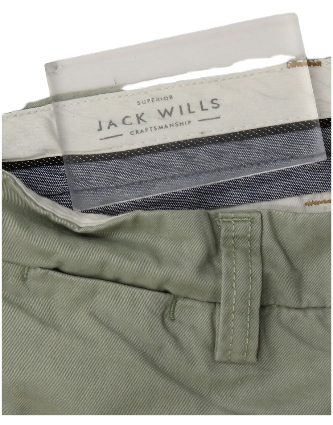 Pantaloncini chino da uomo Jack Wills W30 cotone verde medio