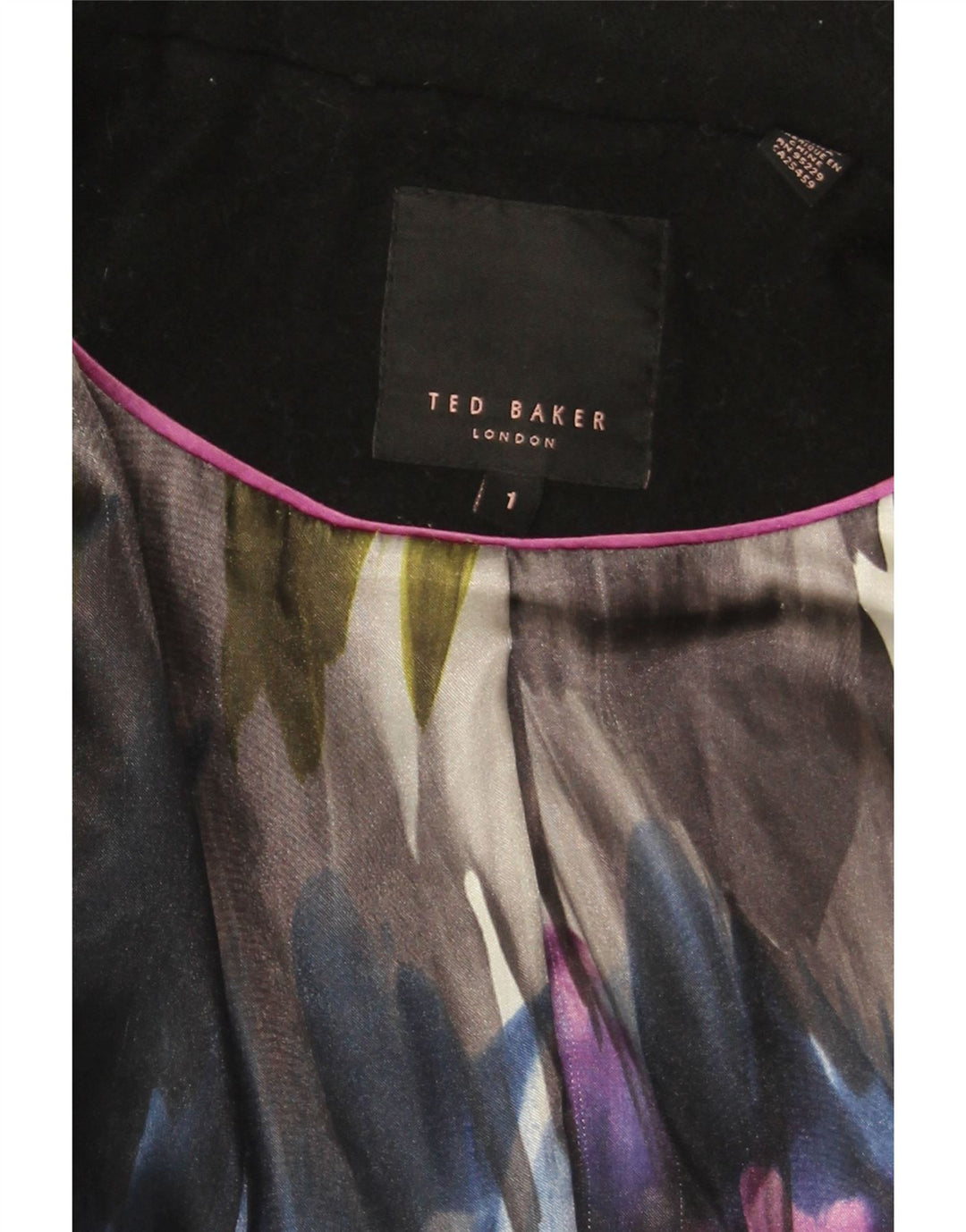 Giacca blazer da donna vestibilità ampia Ted Baker taglia 1 XS nera