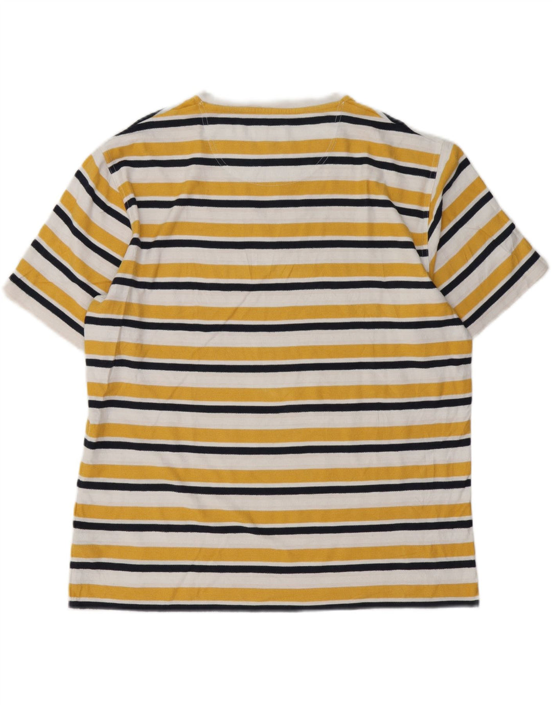 T-shirt da uomo Barbour Top XL in cotone a righe gialle
