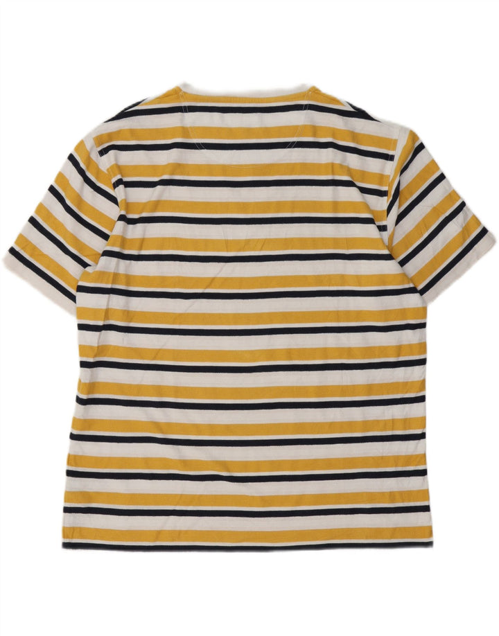 T-shirt da uomo Barbour Top XL in cotone a righe gialle