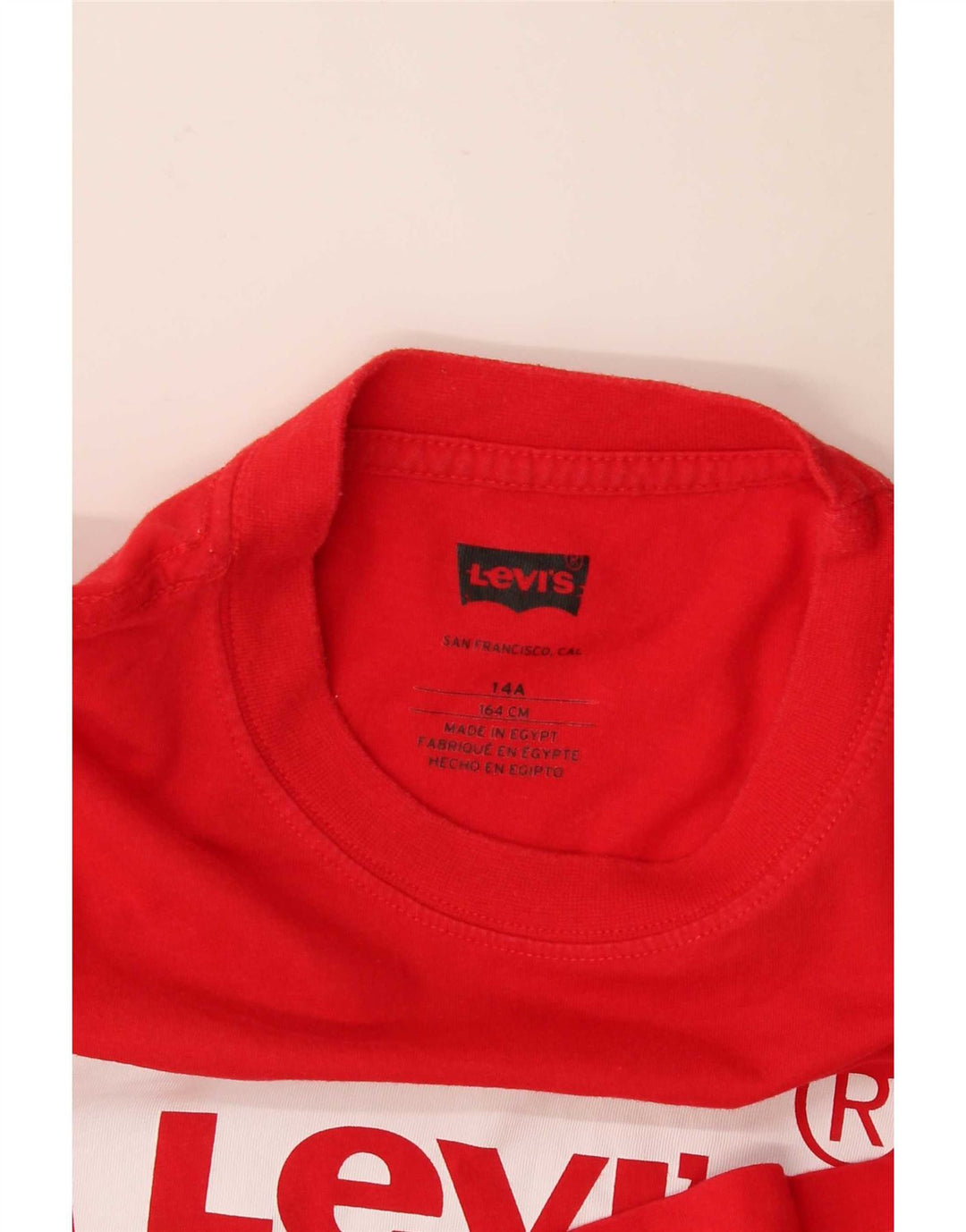 T-shirt grafica per ragazzi Levi's 13-14 anni rossa