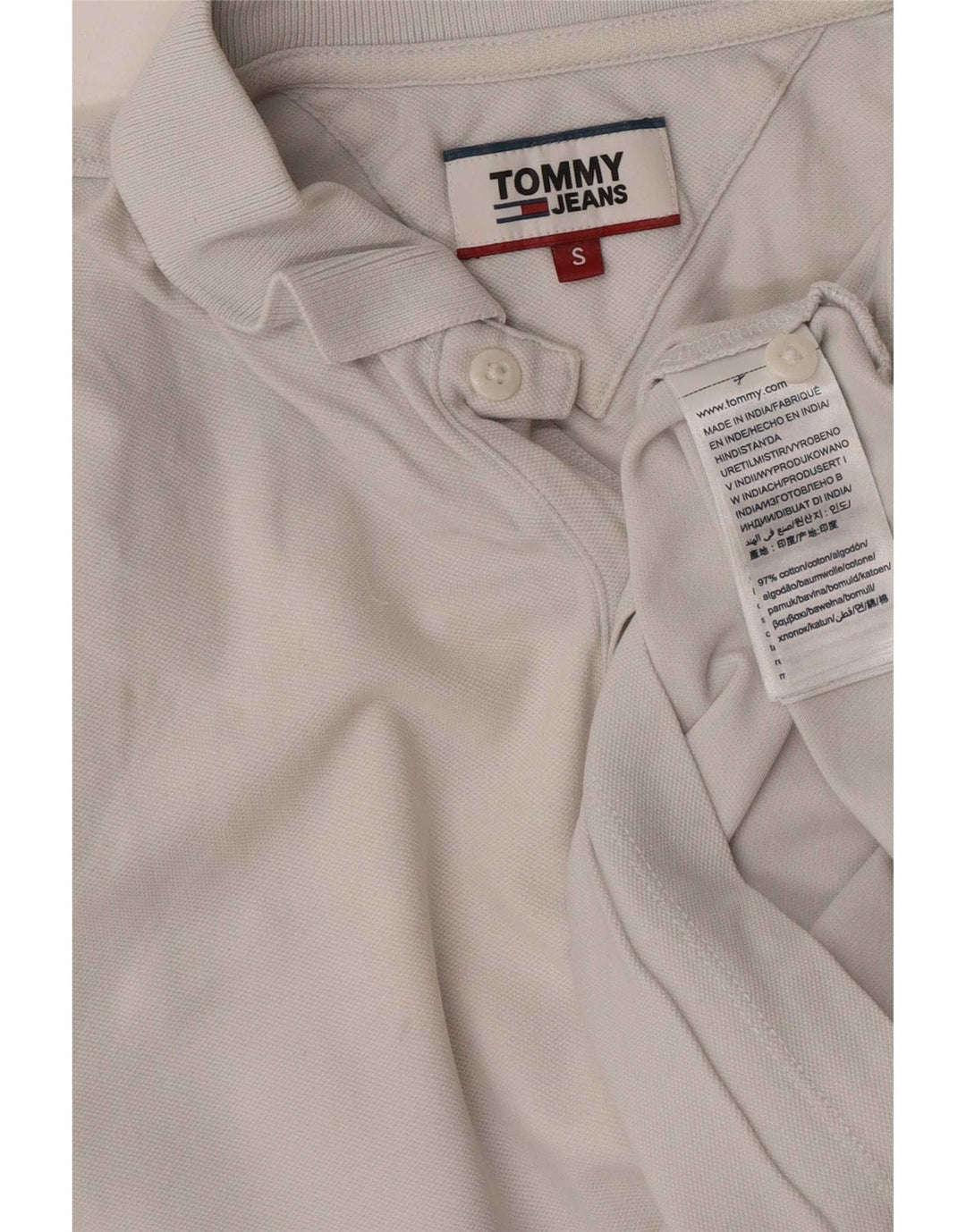 Polo da uomo Tommy Hilfiger piccola in cotone bianco