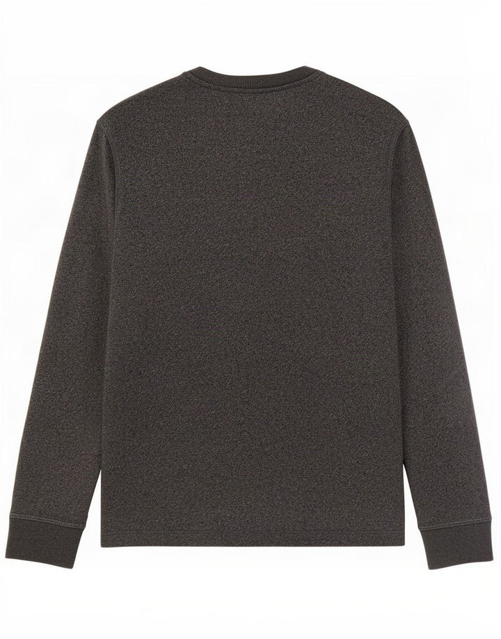 Top da uomo a maniche lunghe Superdry in cotone grigio piccolo