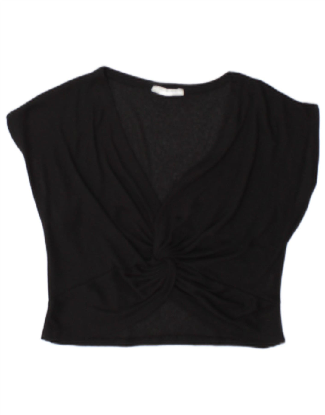 Top corto da donna Zara in camicetta UK 10 piccolo poliestere nero
