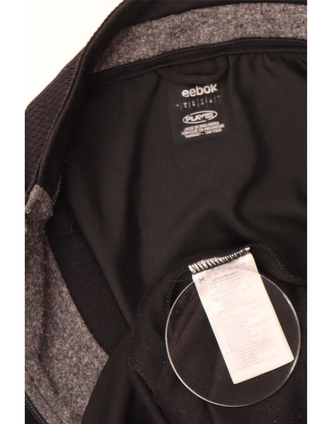 Giacca da ginnastica Reebok da uomo con grafica, piccola, in poliestere nero