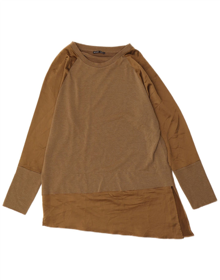 Top tunica asimmetrica da donna Zara UK 14 poliestere verde medio