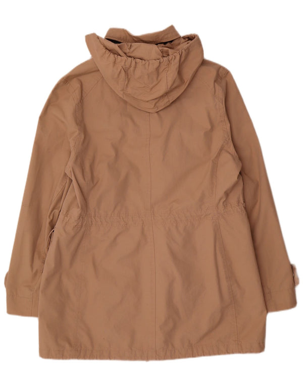Crew Clothing Giacca parka con cappuccio da donna UK 14 grande cotone beige