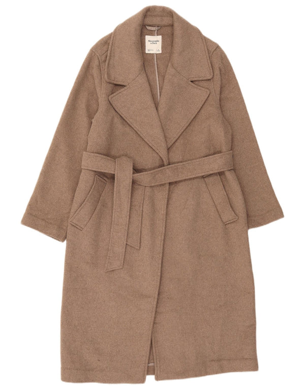 Soprabito oversize da donna Abercrombie & Fitch UK 10 Small Beige Poliestere