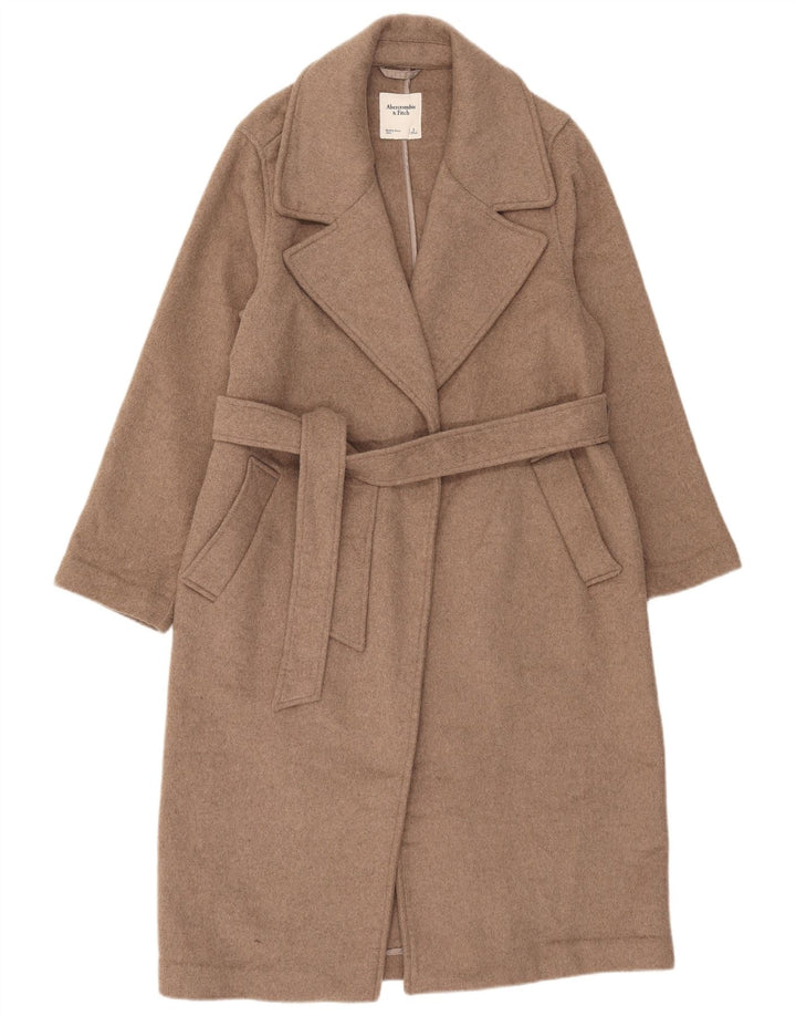Soprabito oversize da donna Abercrombie & Fitch UK 10 Small Beige Poliestere