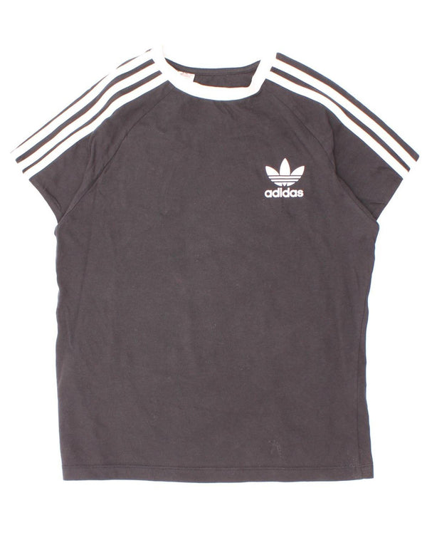 T-shirt Adidas da ragazzo Top 9-10 anni in cotone color block nero