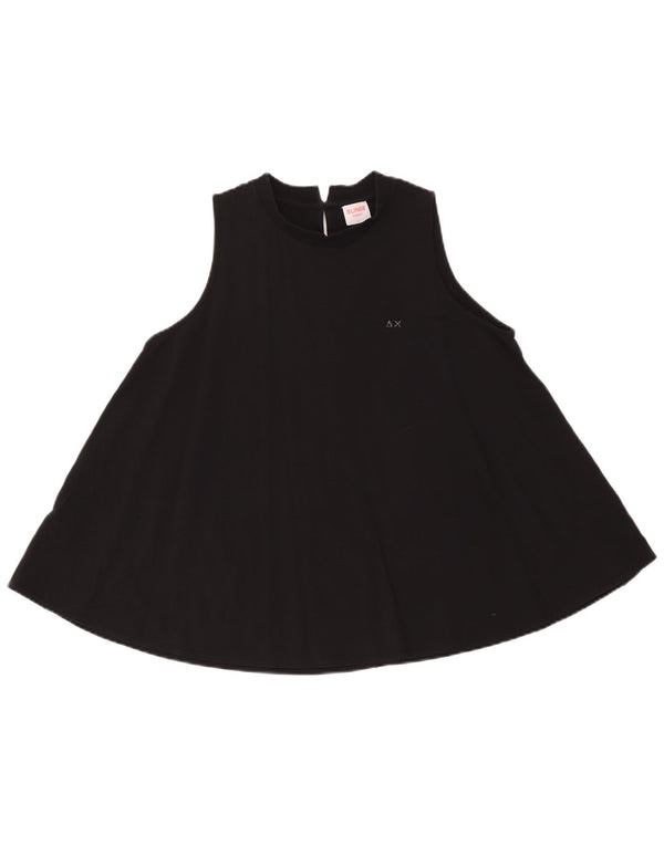 Canotta da donna Sun68 vestibilità comoda UK 14 grande cotone nero