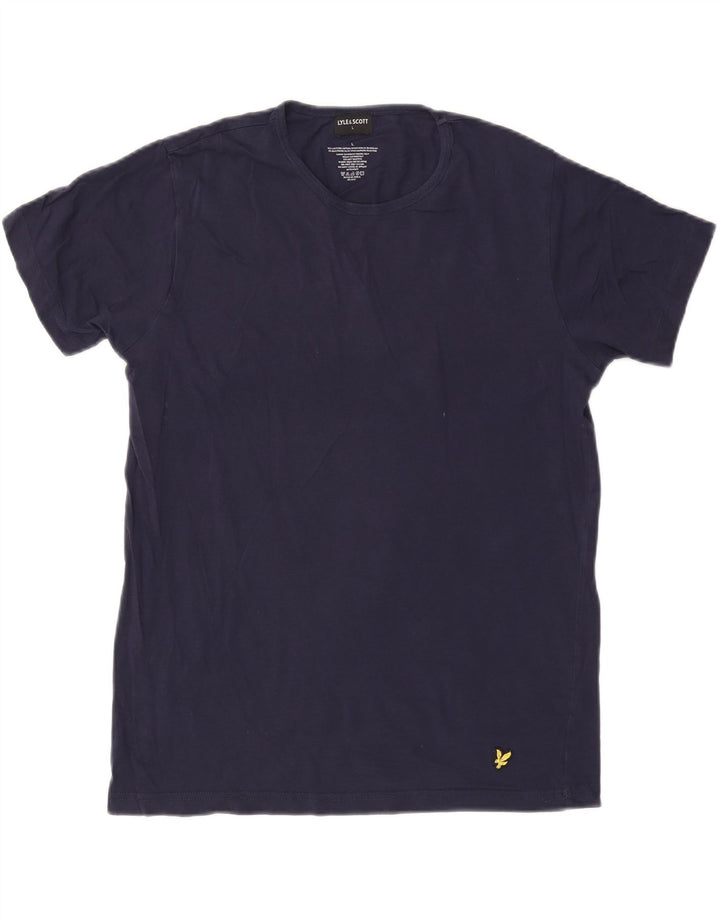 T-shirt da uomo Lyle & Scott Top grande in cotone blu navy
