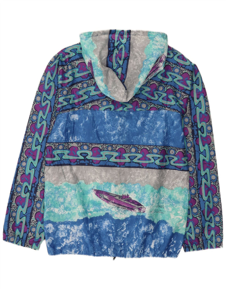 Giacca antipioggia con cappuccio vintage da uomo con motivo astratto IT 52 XL multicolore