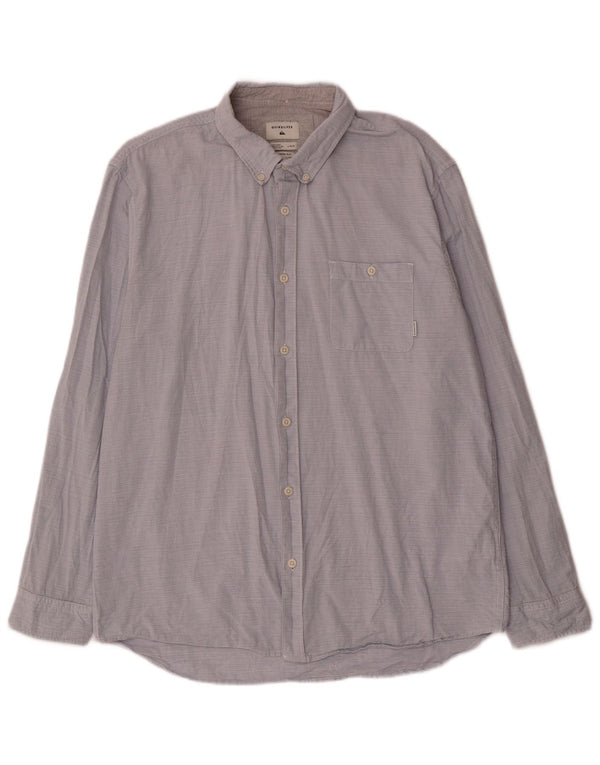 Camicia Quiksilver da uomo Modern Fit, cotone gessato blu grande