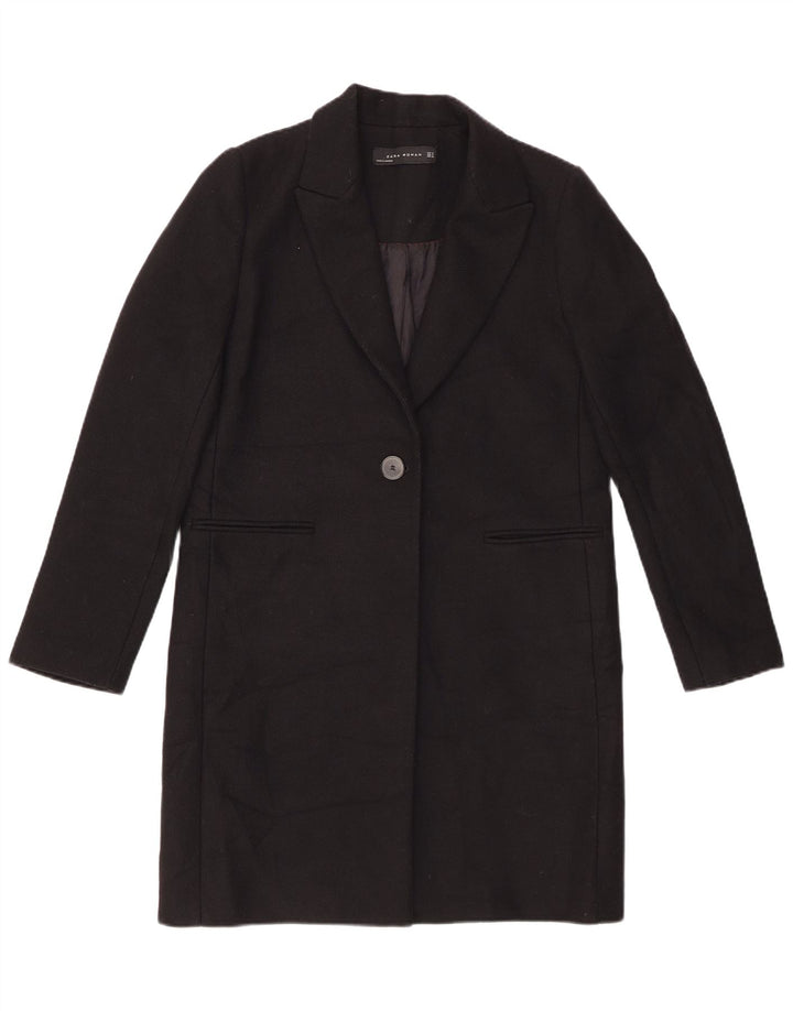 Cappotto ZARA Donna UK 14 Medio Nero