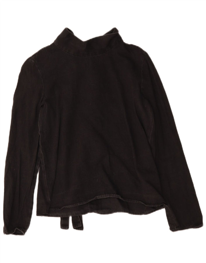Cos Camicetta a maniche lunghe da donna Top EU 36 Small Black Cotton