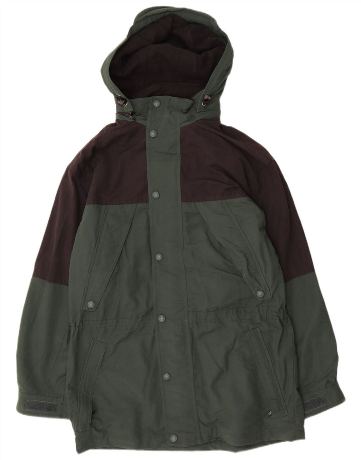 Giacca a vento da uomo Eddie Bauer UK 36 Small Green Colourblock Cotton