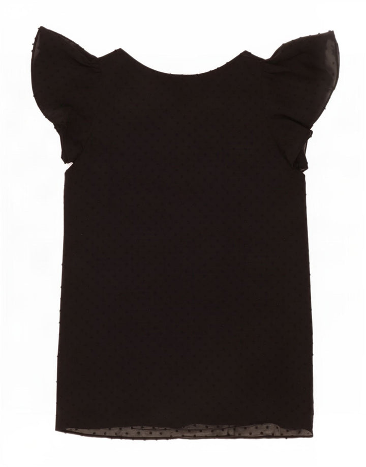Abito basic da donna Zara UK 10 piccolo poliestere maculato nero