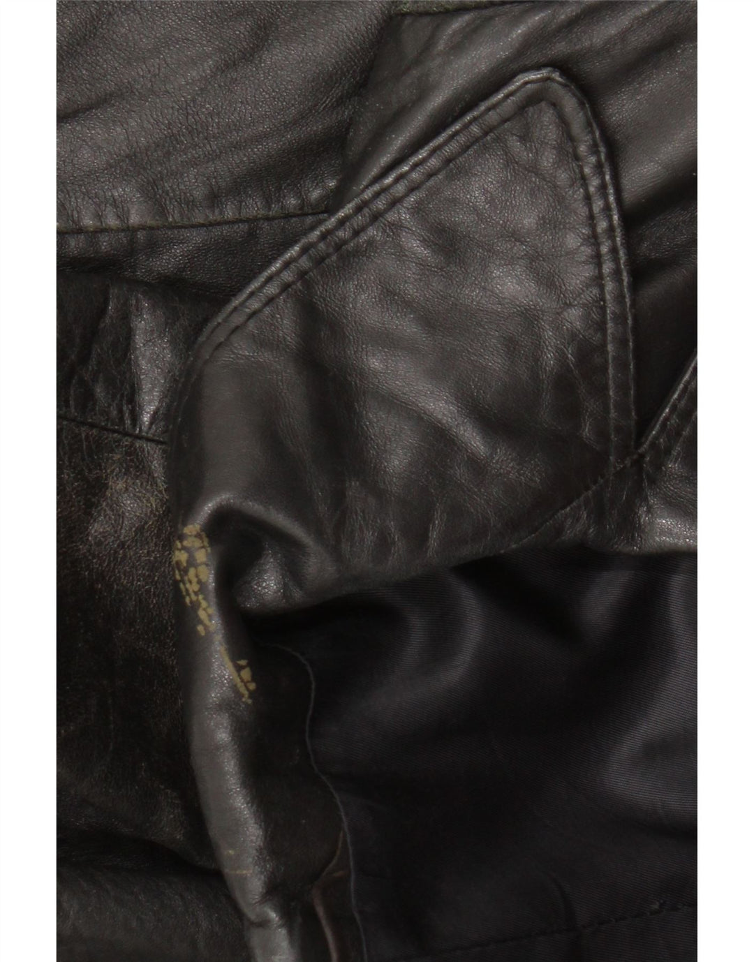 Giacca in pelle vintage da donna IT 50 XL in pelle nera