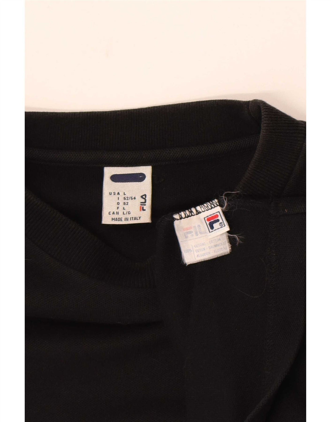 Maglietta Fila da uomo Top Large in cotone nero
