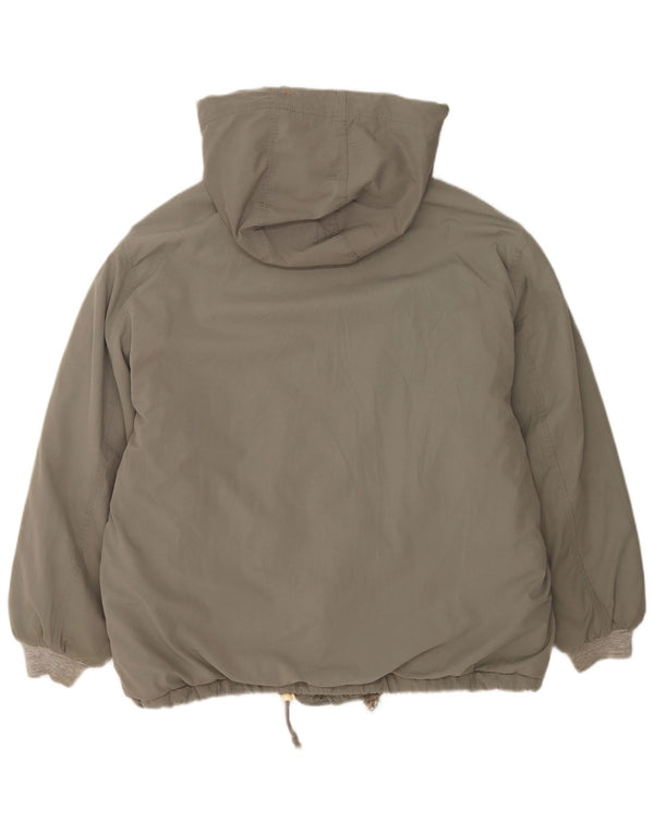 Giacca a vento con cappuccio grafica da uomo Carrera UK 42 XL Blocco di colore grigio