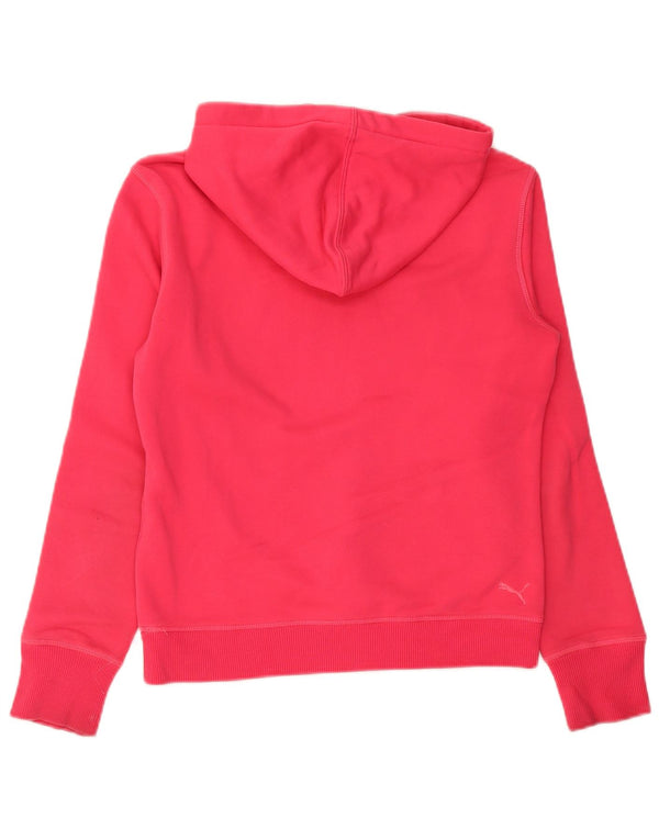 Felpa con cappuccio grafica da donna Puma UK 10 piccola in cotone rosa