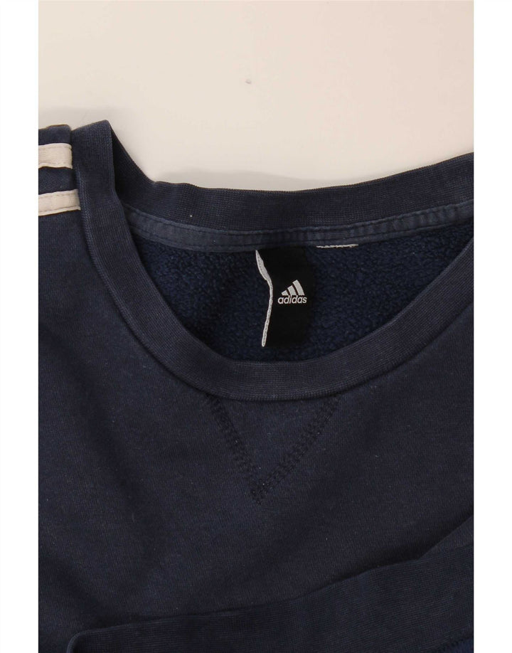 Felpa da uomo Adidas maglione grande blu navy