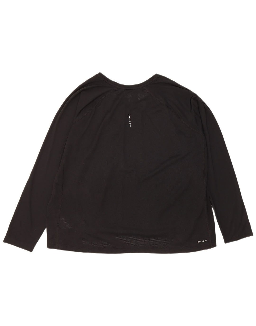 Nike Dri Fit Top manica lunga da donna UK 22 3XL poliestere nero