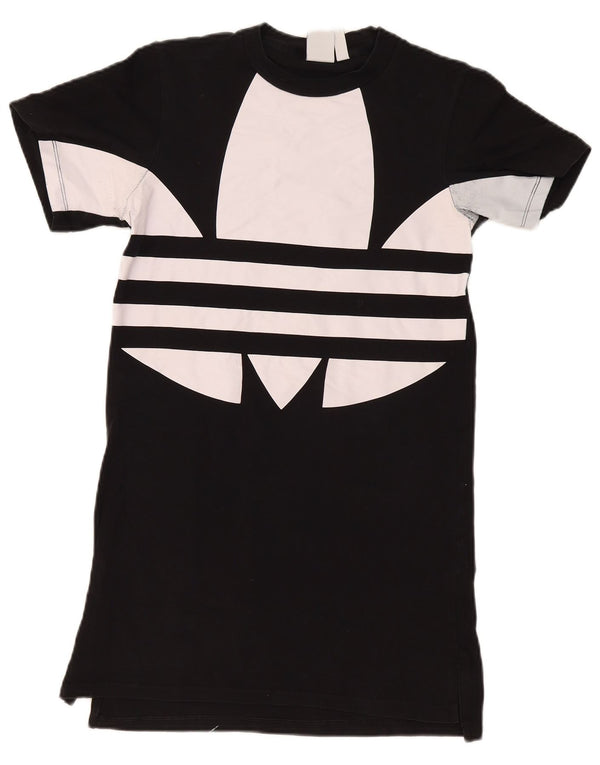 Abito t-shirt oversize con grafica Adidas da donna UK 2 2XS Colorblock nero