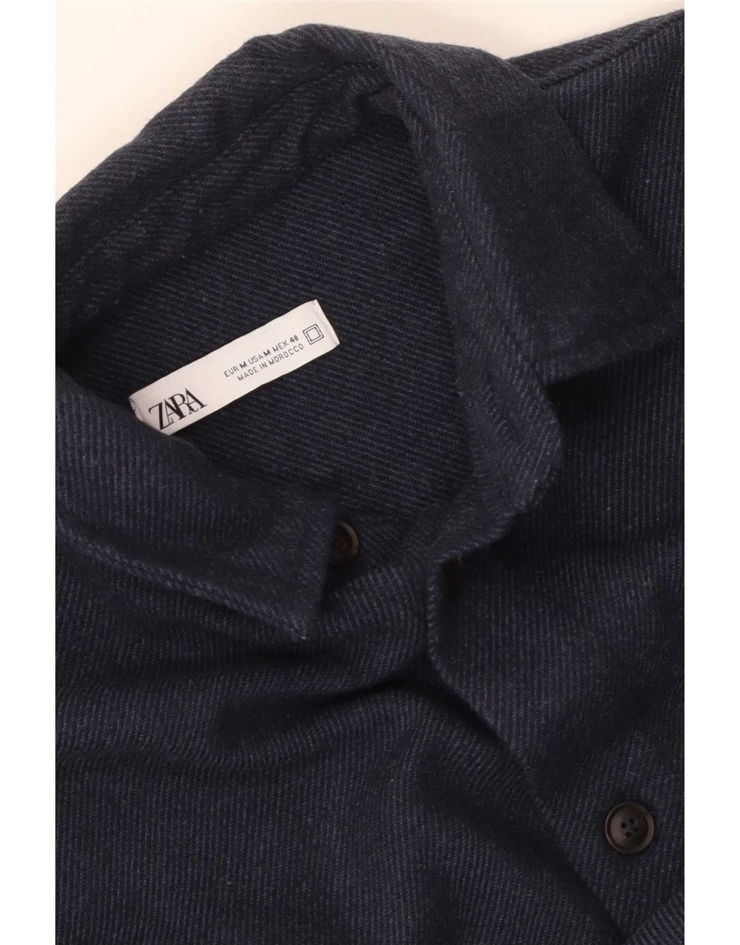Zara Camicia in flanella da uomo Blu navy medio