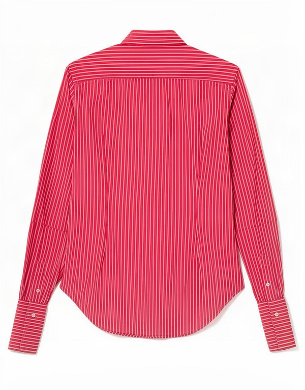 Camicia Ralph Lauren da donna extra slim fit US 4 piccolo cotone gessato rosso