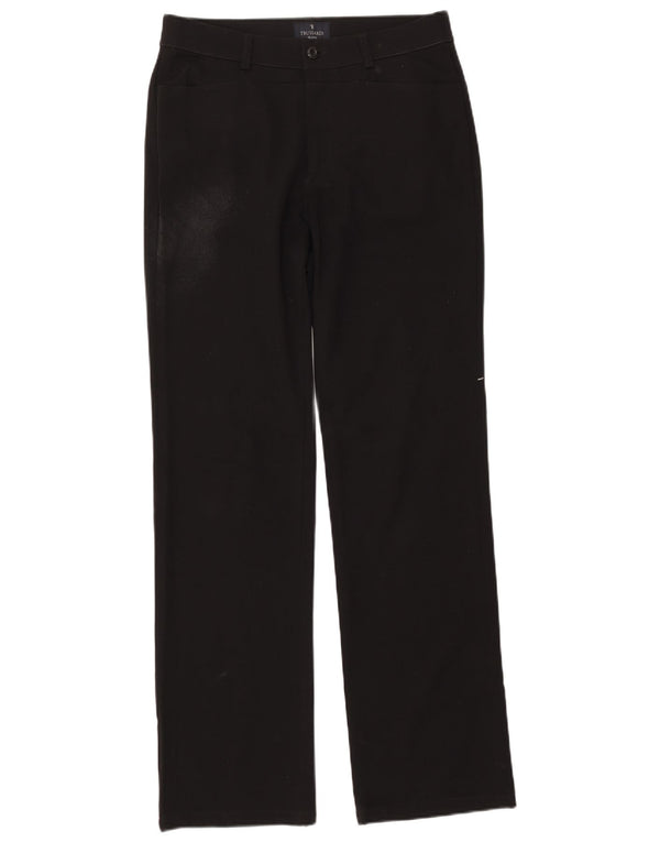 Pantaloni Casual Dritti Uomo Trussardi IT 50 Large W32 L34 Poliestere Nero