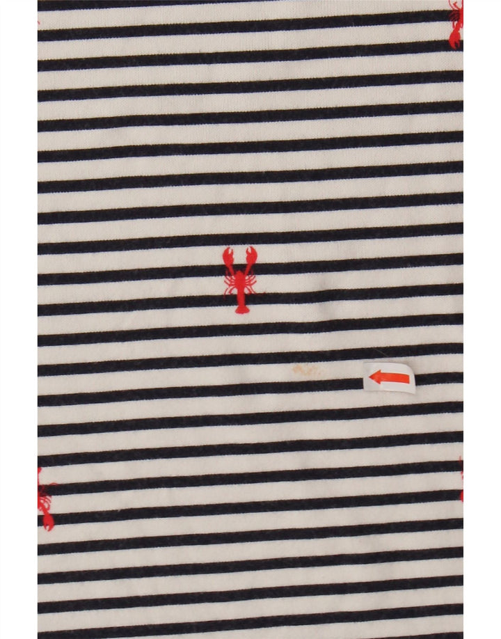 JOULES Top da donna a maniche lunghe UK 14 Large White Striped