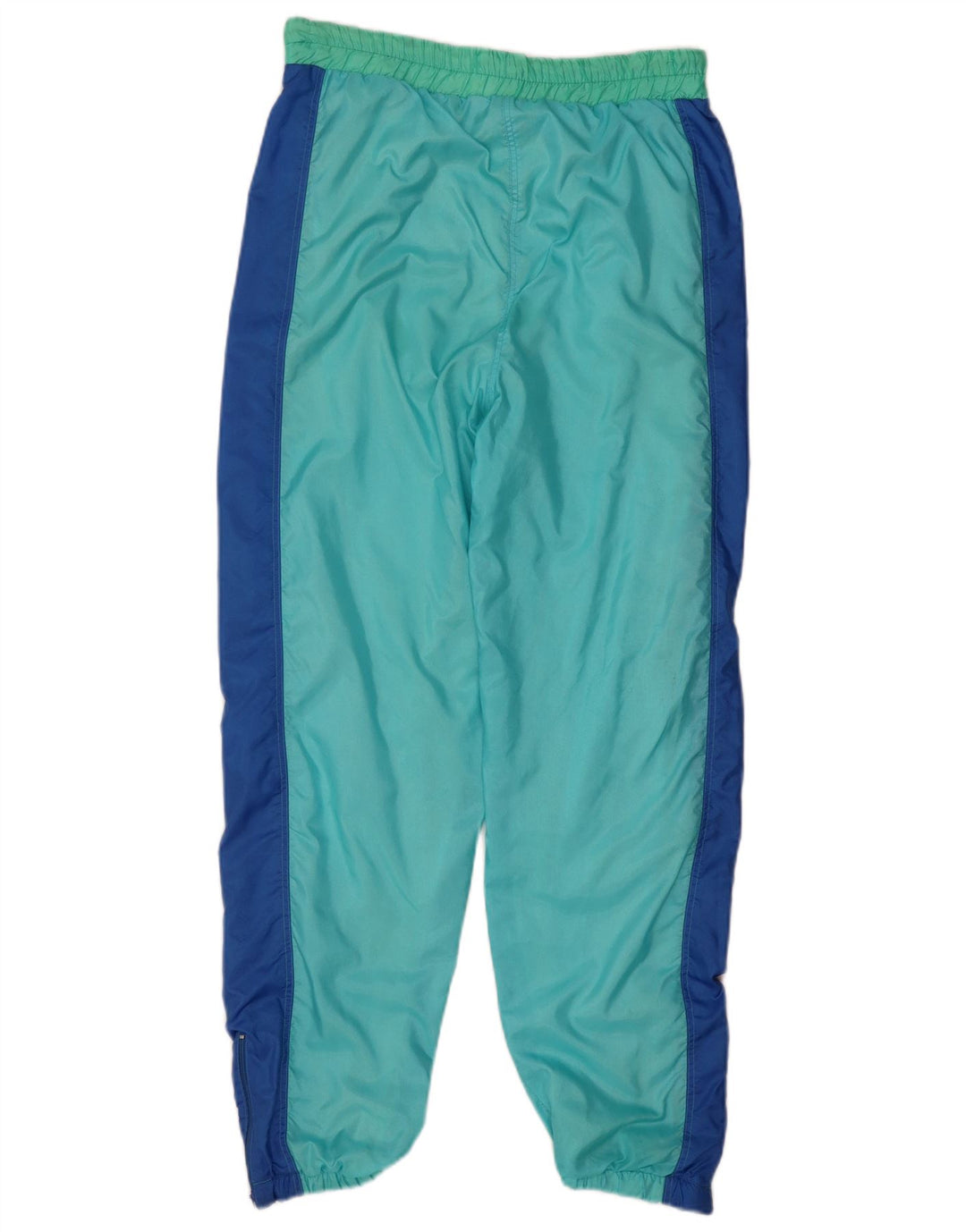 VICTORY Mens Tracksuit Trousers Joggers Medium Turquoise Colourblock Nylon