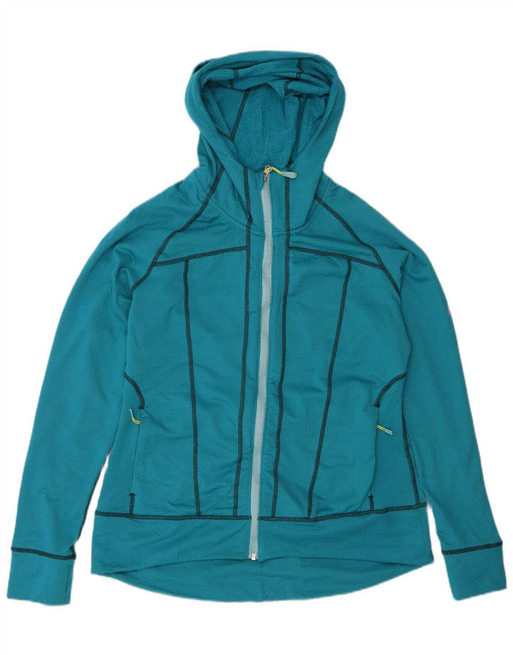 Felpa con cappuccio e zip da donna Eddie Bauer UK 16 grande poliestere blu