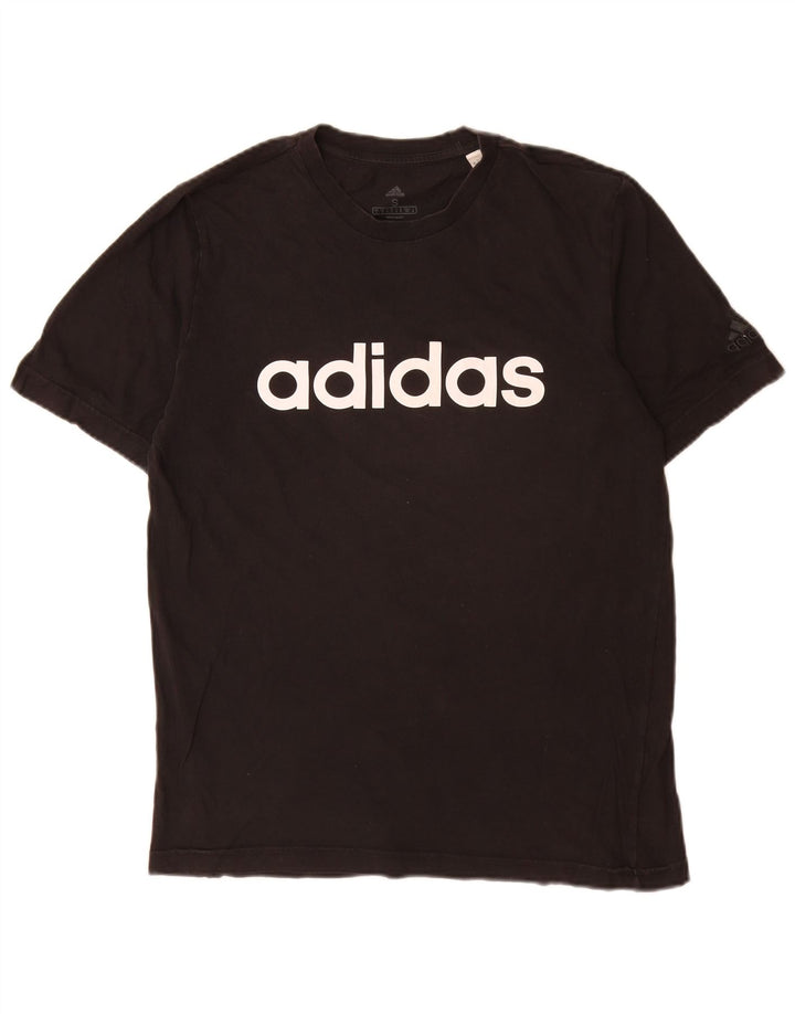 T-shirt grafica da uomo Adidas Top piccola nera