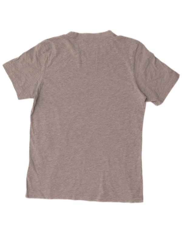 T-shirt grafica da uomo Adidas Top in cotone grigio medio