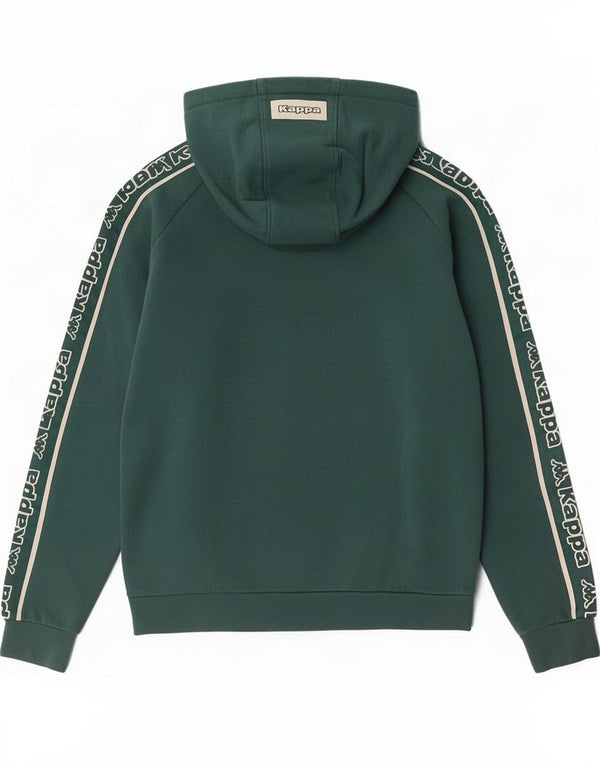Felpa con cappuccio grafica da donna Kappa UK 14 Cotone color block verde medio