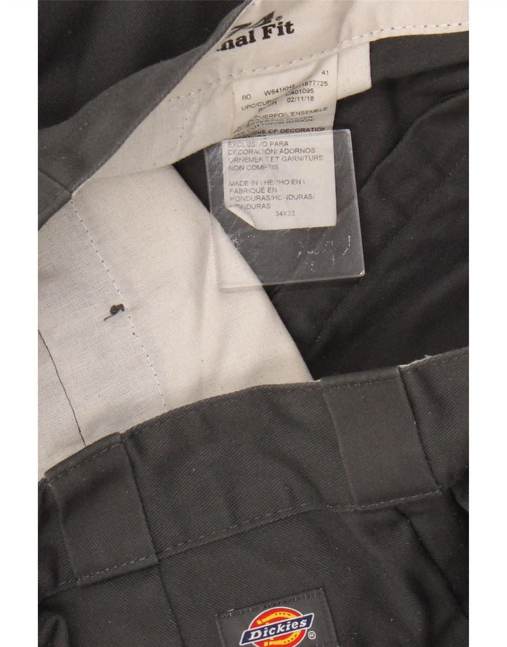 Dickies Pantaloni chino da uomo dritti Original Fit 874 W34 L32 Grigi