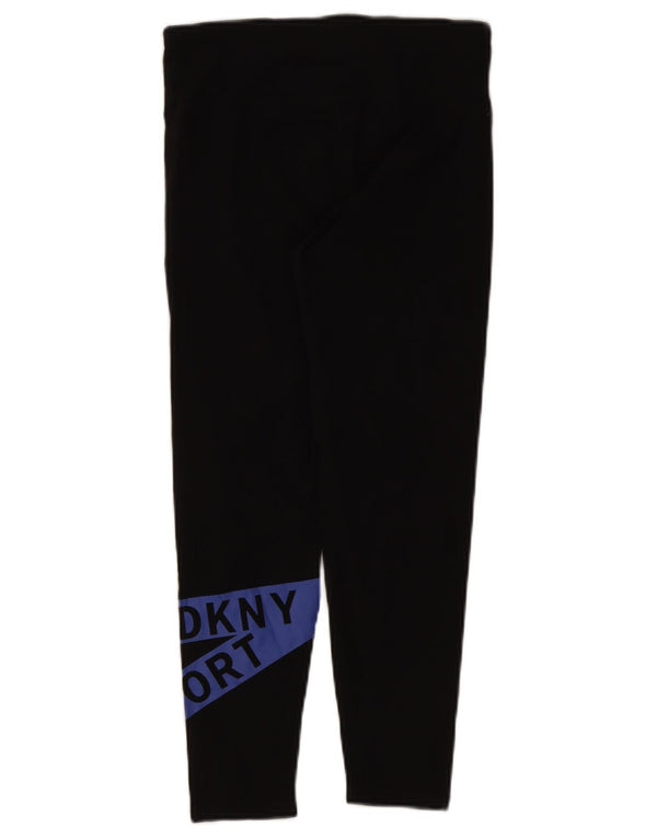 Leggings crop con grafica da donna Dkny UK 12 cotone color block medio nero