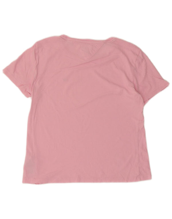 Maglietta da donna Tommy Hilfiger Top UK 10 piccola in cotone rosa