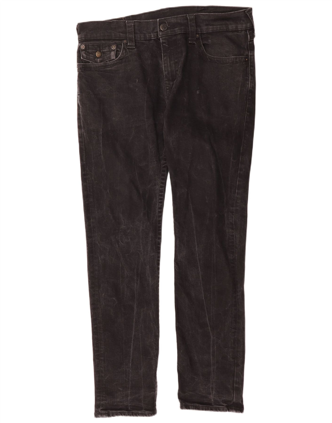 Jeans slim da uomo True Religion W34 L31 cotone nero