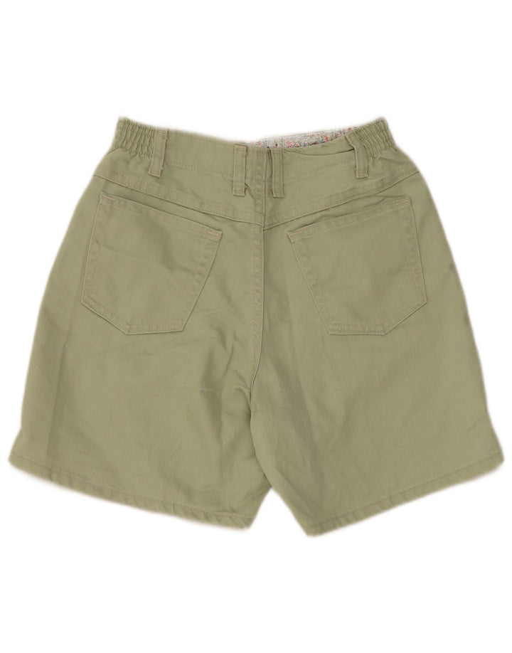 Pantaloncini Bermuda Lee da donna Petite a vita alta US 4 piccoli W26 cotone verde