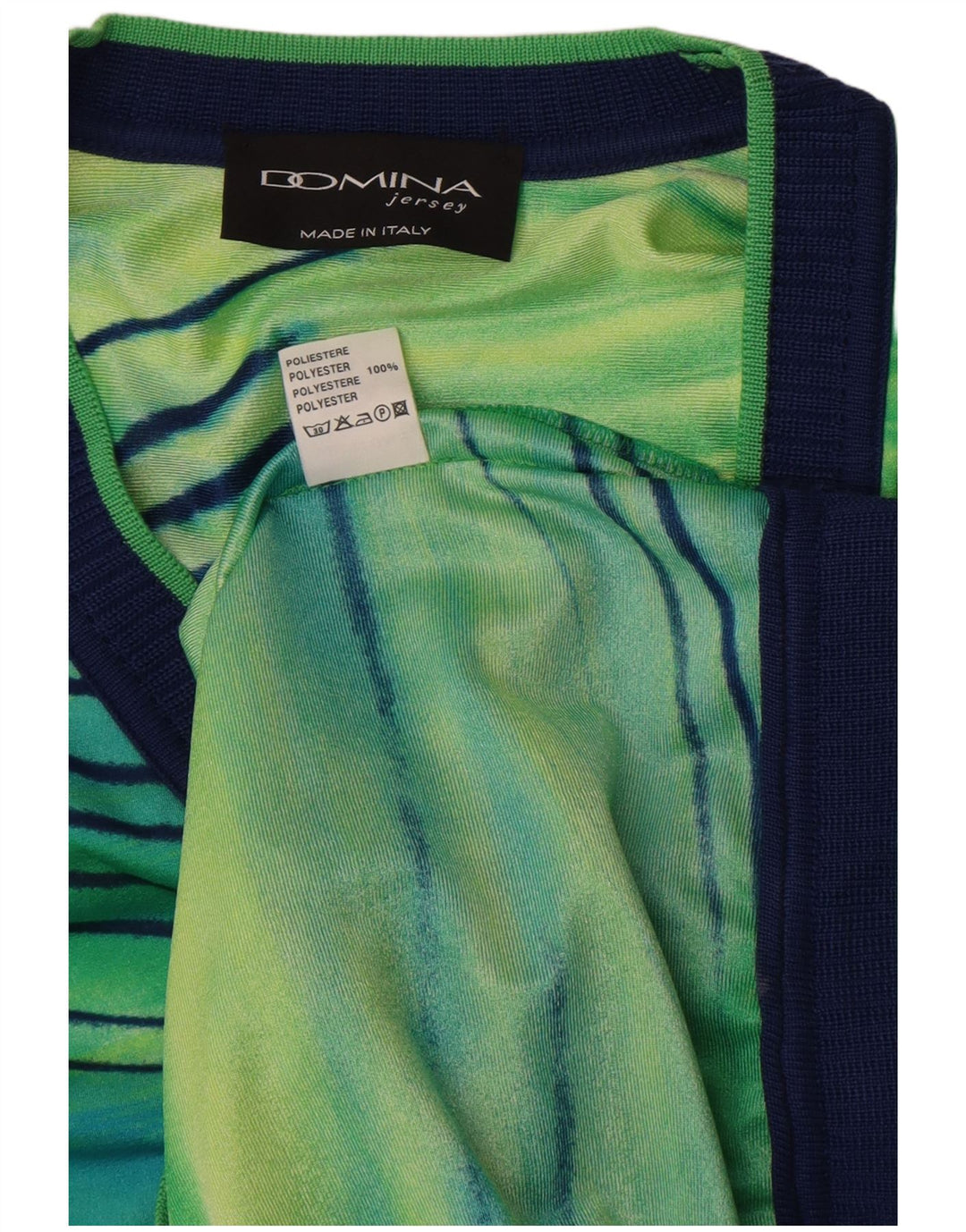 Top Cardigan a Maniche Corte da Donna Domina IT 44 Verde Medio Tie Dye